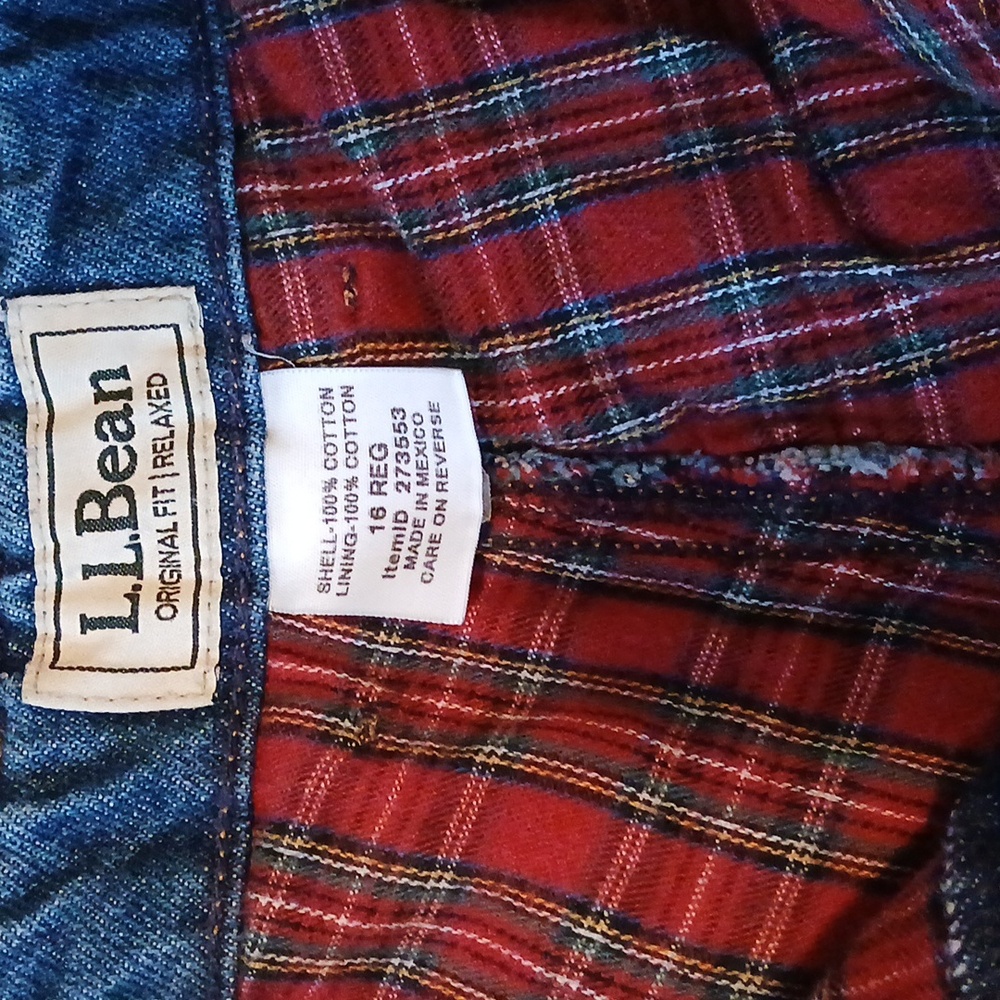LL Bean original fit fully insulated relaxed womens jeans - Picture 3 of 11